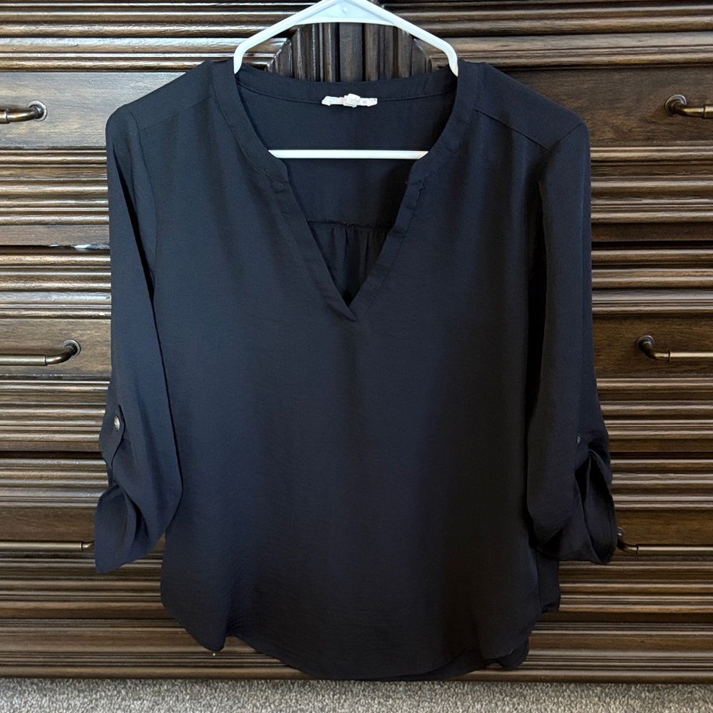 Maurices Black V-Neck Blouse